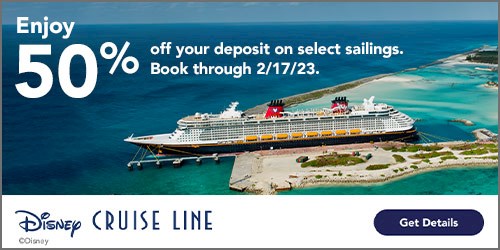 Disney Cruise Reduced Deposit exp 02/17