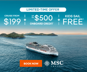 MSC Cruises - up to $500 Onboard Credit - Special cruise offer