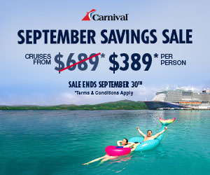 Carnival Cruises September - Special cruise offer