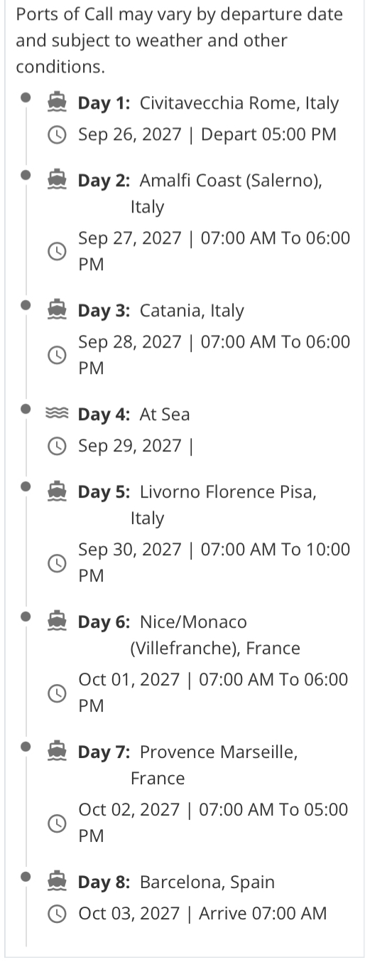 Scenic view of the European cruise