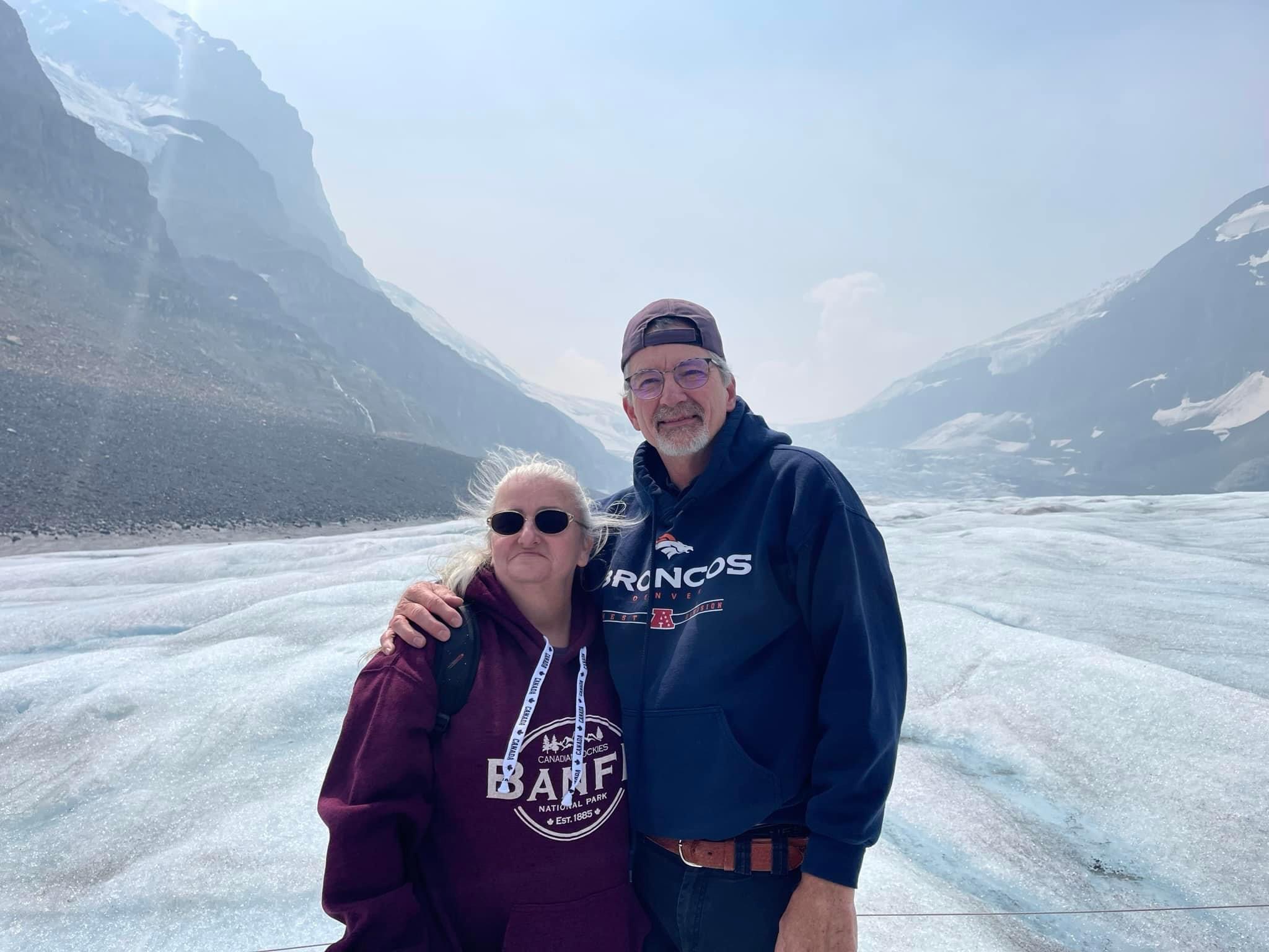 Magnificent view of Columbia Ice Fields in Jasper, Canada