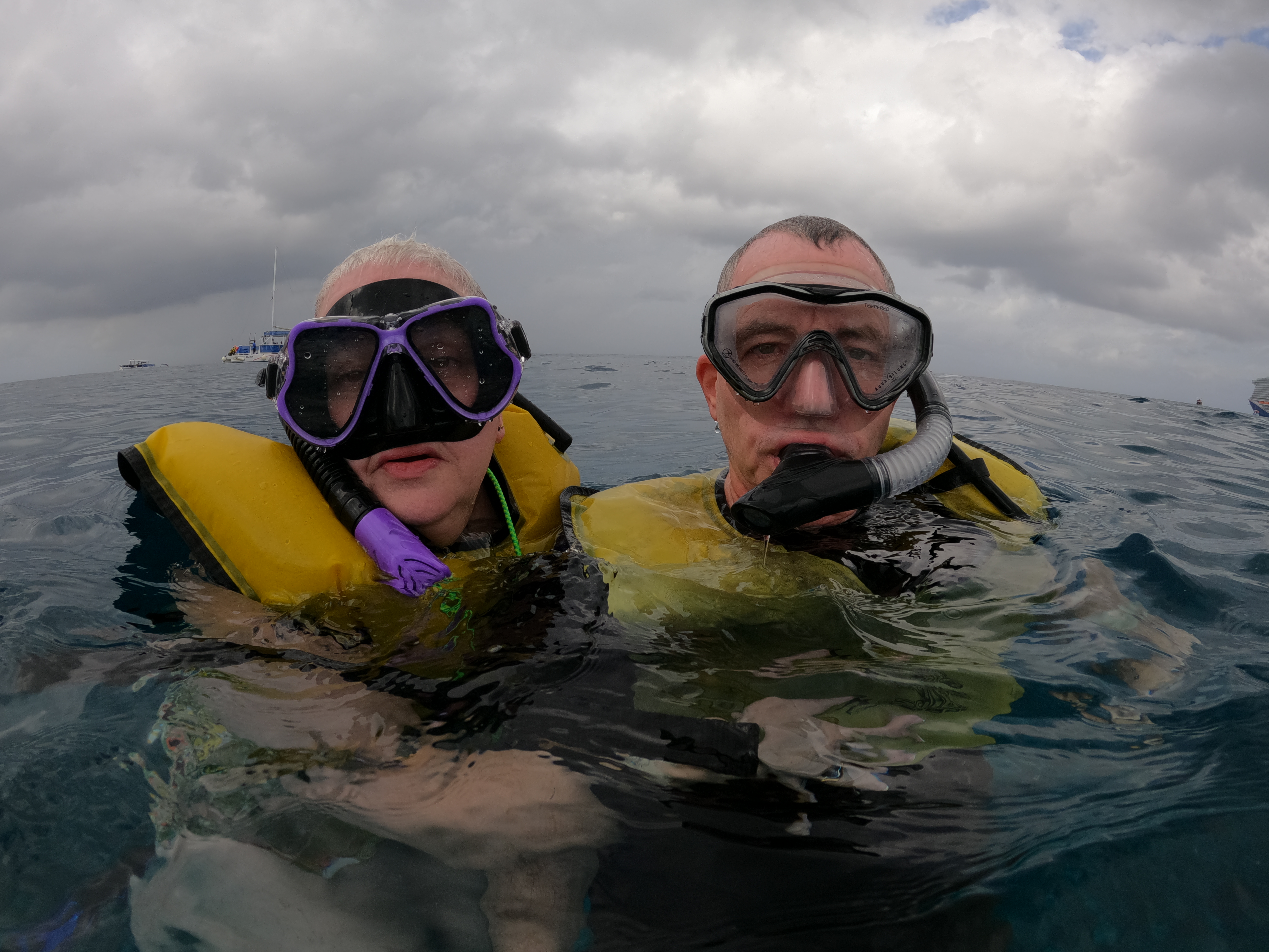 Stunning underwater scene while snorkeling in Honduras